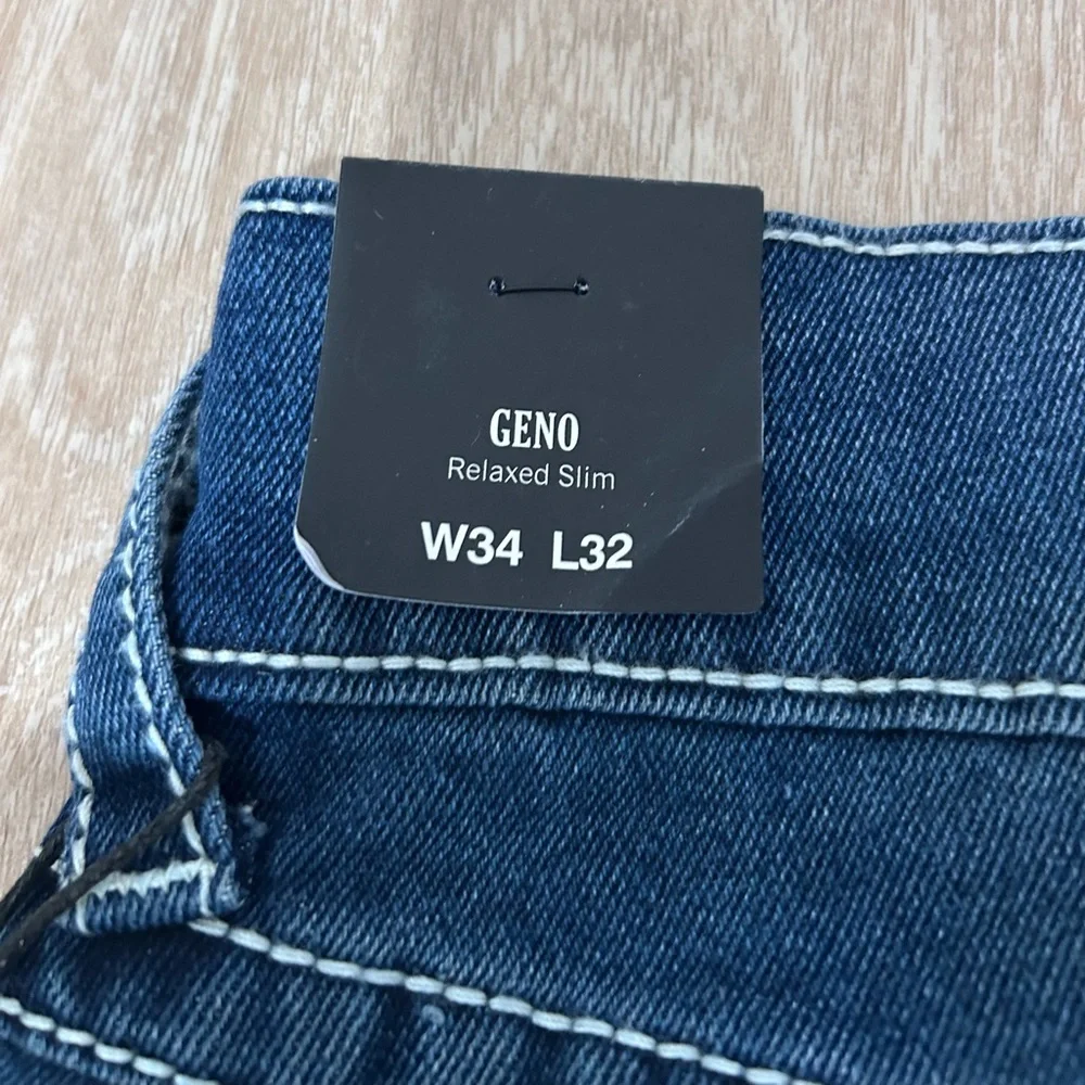 NWT TRUE RELIGION Geno Relaxed Slim Jean’s Men’s Size 34/32 Retail $199